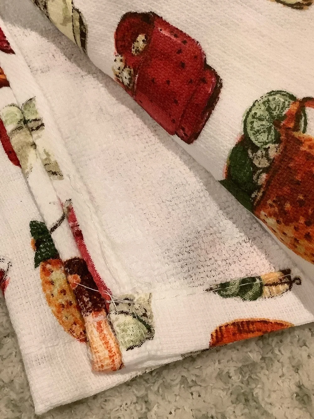 Cocktails Mocktails & Tropical Drinks Kitchen Towels Set of 2 NWT Cotton Bliss